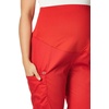 WonderWink Women’s Wonderwork Scrubs for Maternity Cargo Scrub Pants(Red)