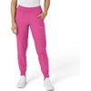 WINK Scrubs for Women, W123, Comfort Waist Cargo Joggers Pants with 8 Pockets(Hot Pink)