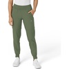 WINK Scrubs for Women, W123, Comfort Waist Cargo Joggers Pants with 8 Pockets(Olive)