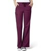 WINK WonderFLEX Grace – Women’s Flare Leg Cargo Scrub Pant, Wine, XS TAL