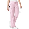 WonderWink Women’s WonderFlex Grace Flare Leg Cargo Pant, Rose Blush, 2X