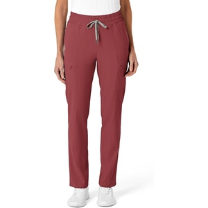 Wink Renew Women’s High Waist Slim Leg Scrub Pant(Ruby)