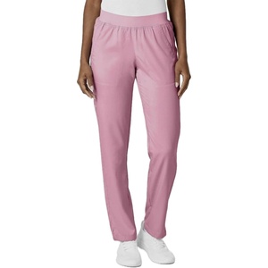 WonderWink Women’s Knit Waist Cargo Scrub Pant(Pink Blossom)