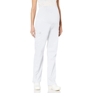 WonderWink Women’s Wonderwork Scrubs for Maternity Cargo Scrub Pants(White)