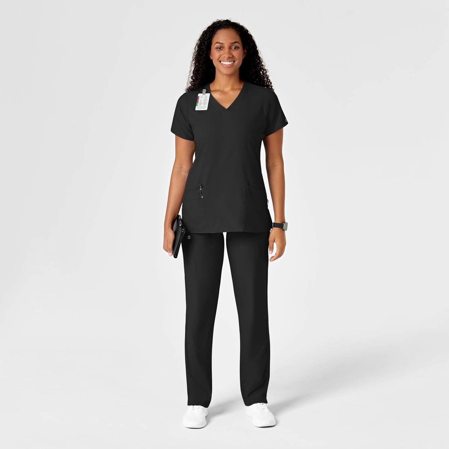 image:imageWINK W123 Womens Drawstring Scrub PantBlack