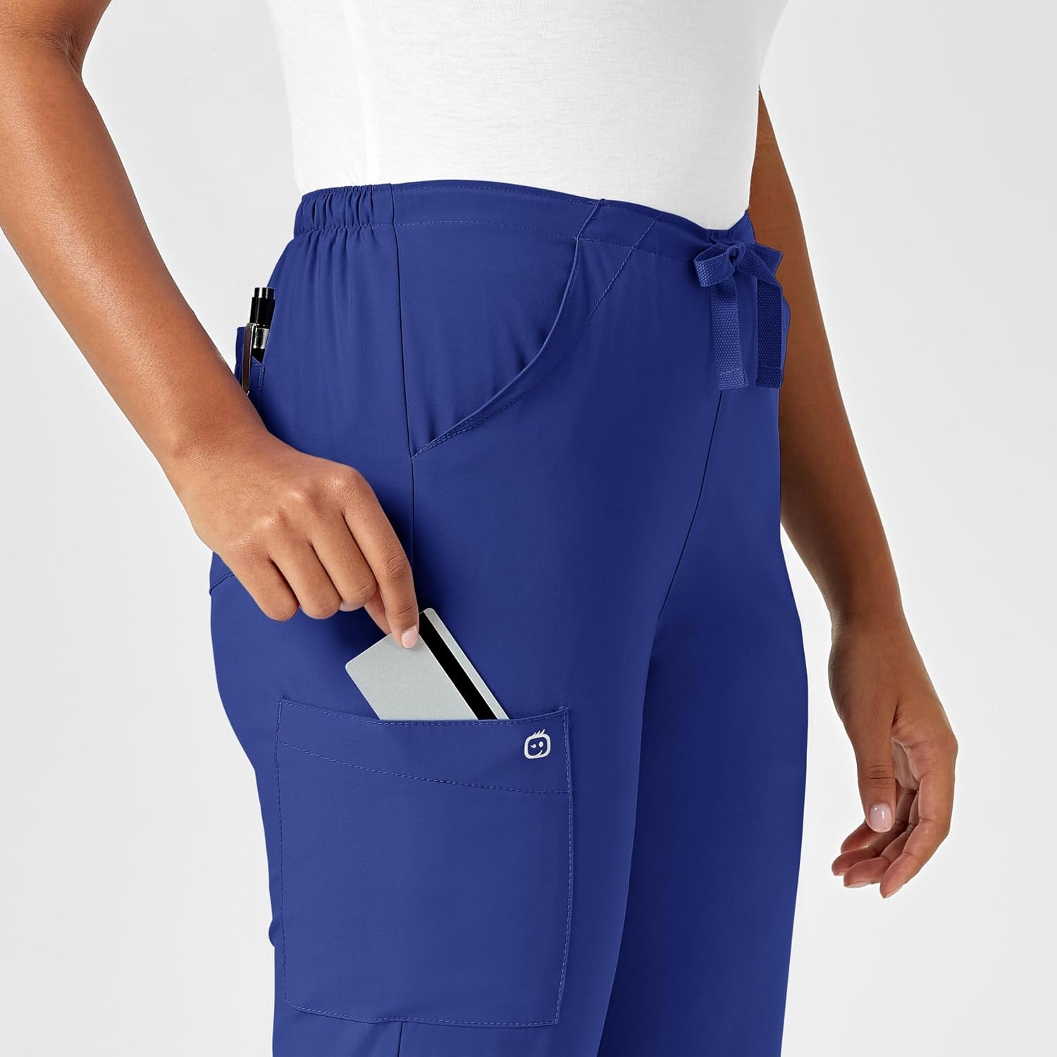 image:imageWINK W123 Womens Drawstring Scrub PantGalaxy Blue