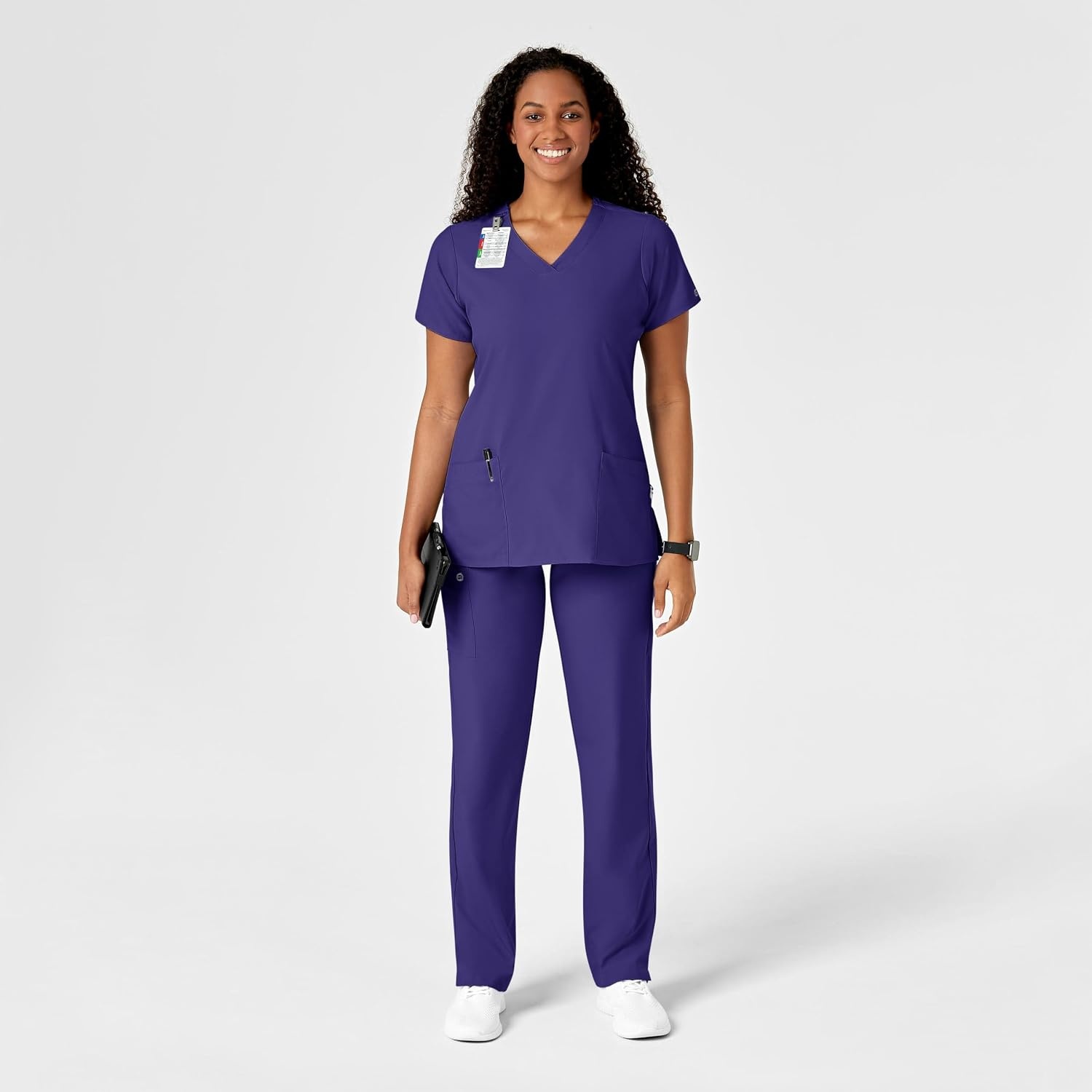image:imageWINK W123 Womens Drawstring Scrub PantGrape
