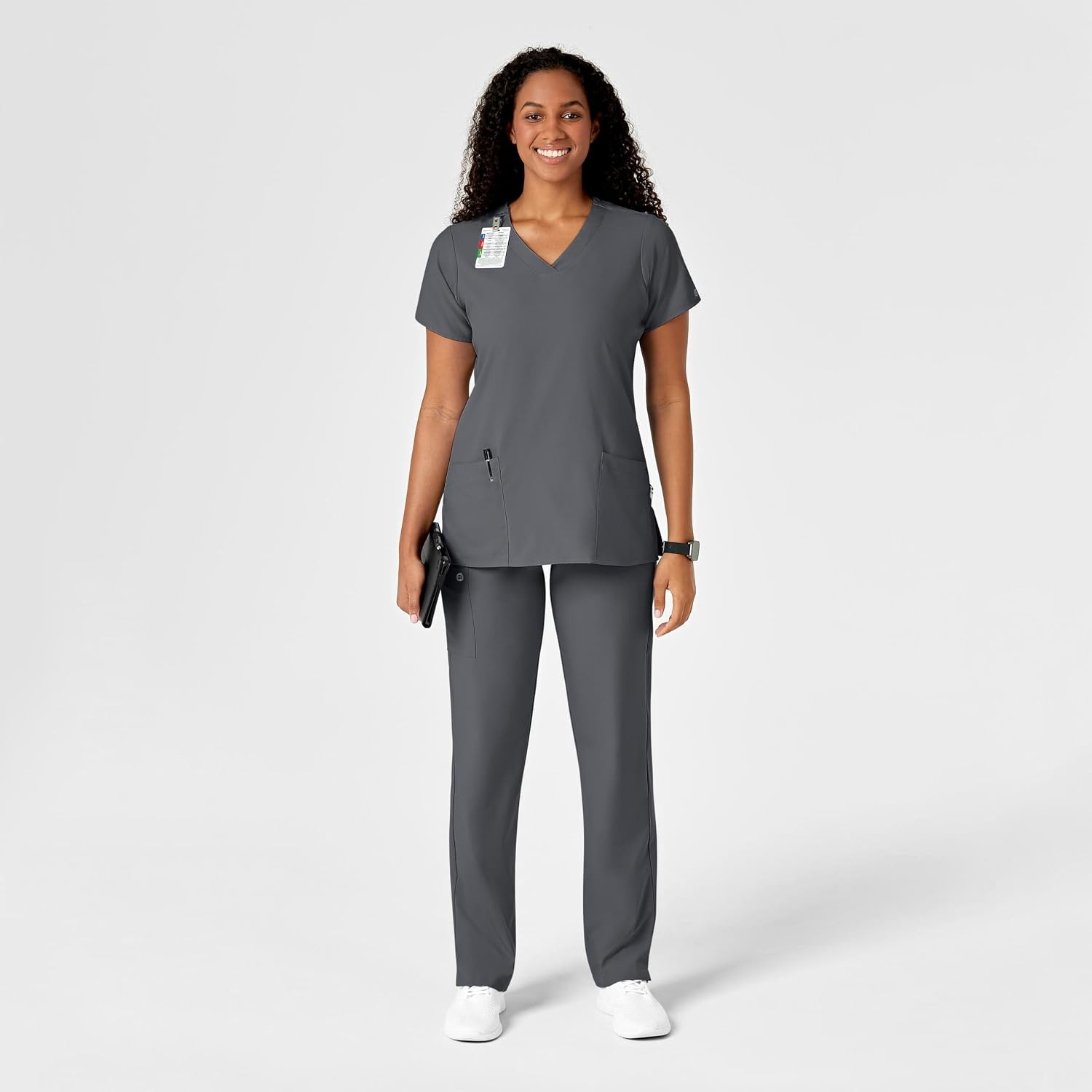 image:imageWINK W123 Womens Drawstring Scrub PantPewter