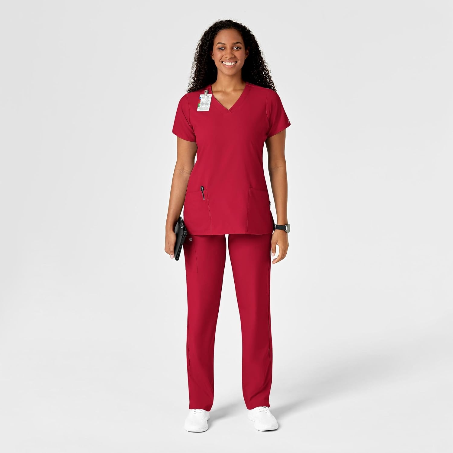 image:imageWINK W123 Womens Drawstring Scrub PantRed