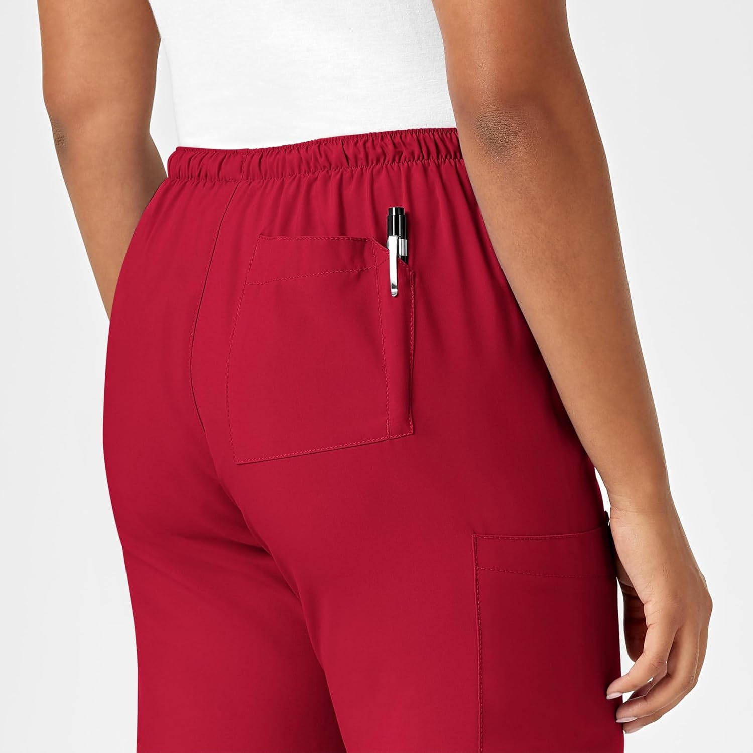 image:imageWINK W123 Womens Drawstring Scrub PantRed