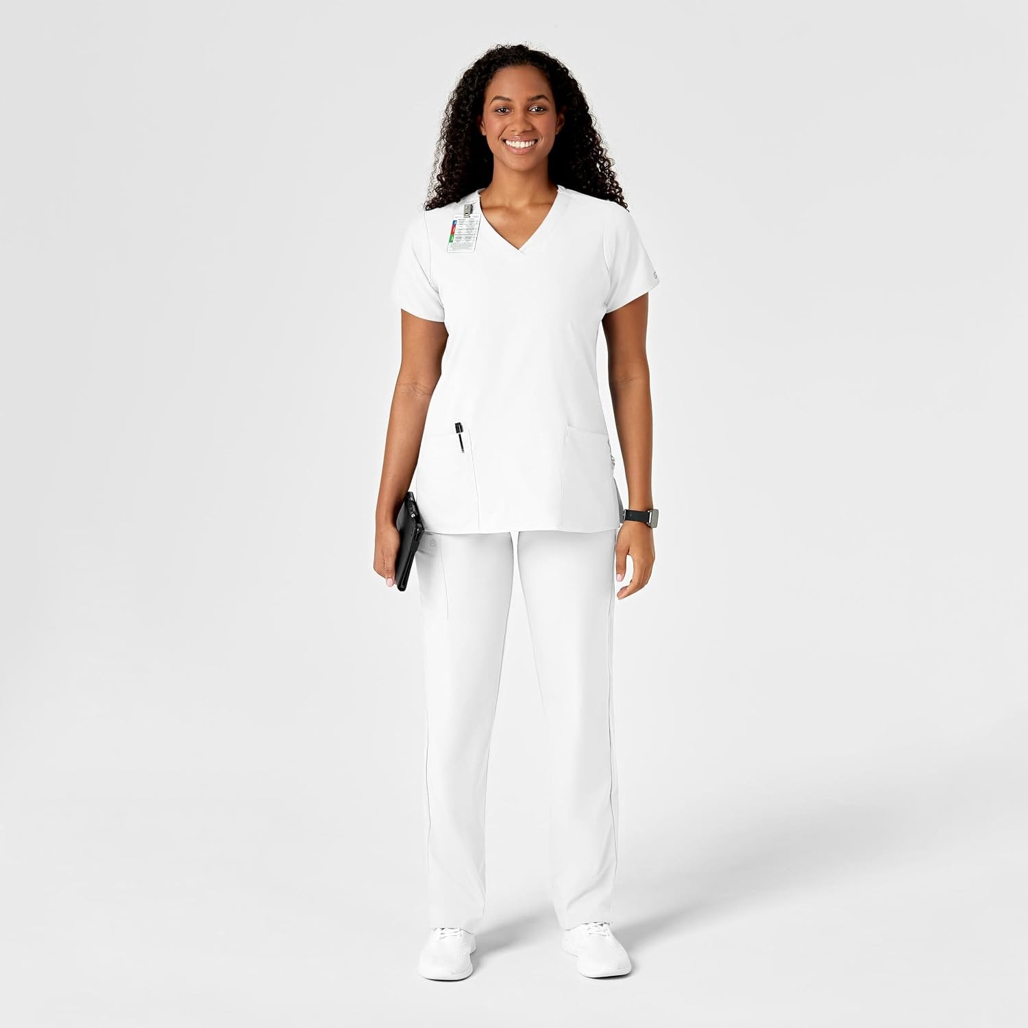 image:imageWINK W123 Womens Drawstring Scrub PantWhite