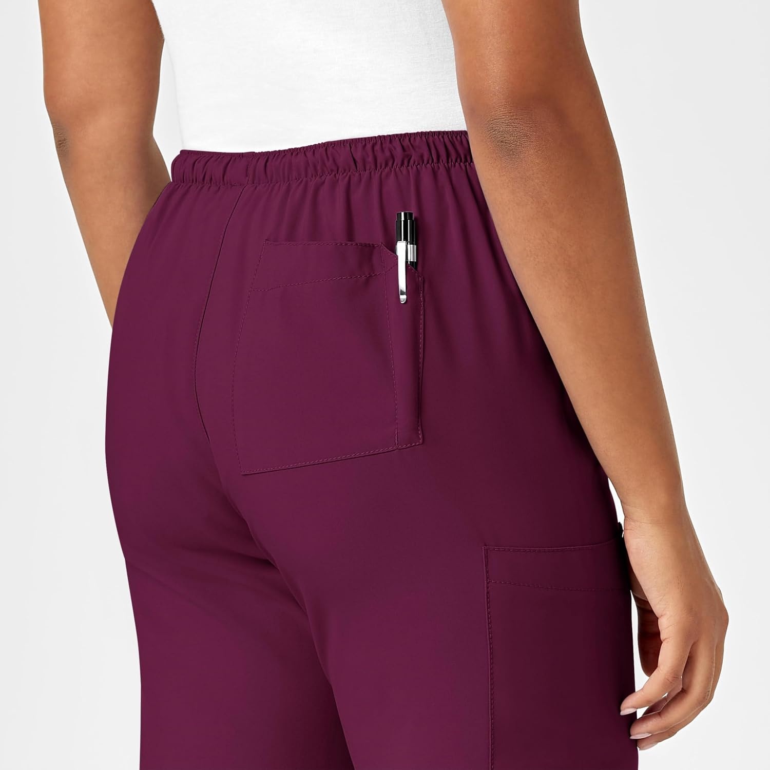 image:imageWINK W123 Womens Drawstring Scrub PantWine