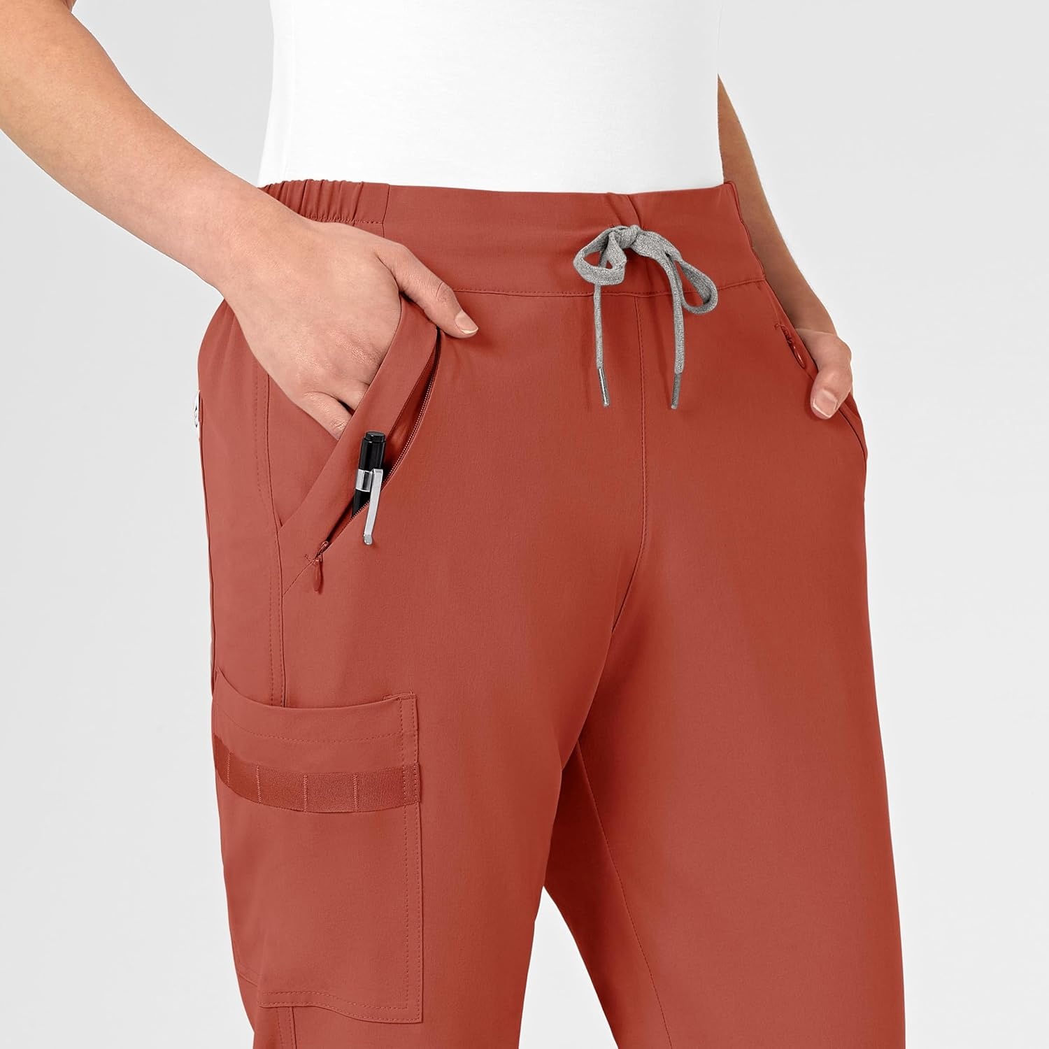 image:imageWink Boundless Womens Bootcut Scrub PantMineral Red