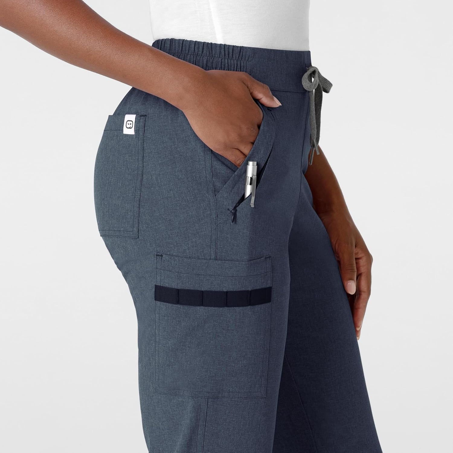 image:imageWink Boundless Womens Bootcut Scrub PantNavy Heather