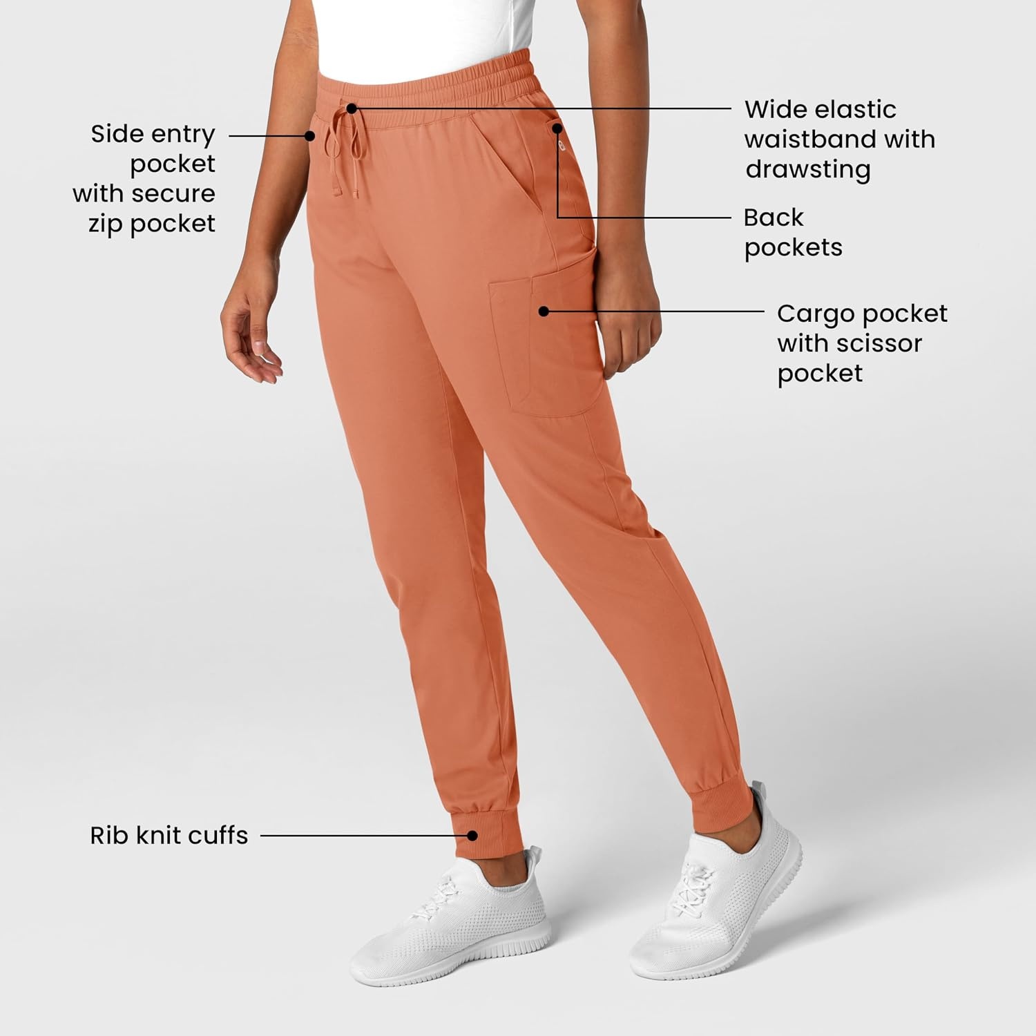 image:imageWink Boundless Womens Jogger Scrub PantTerracotta