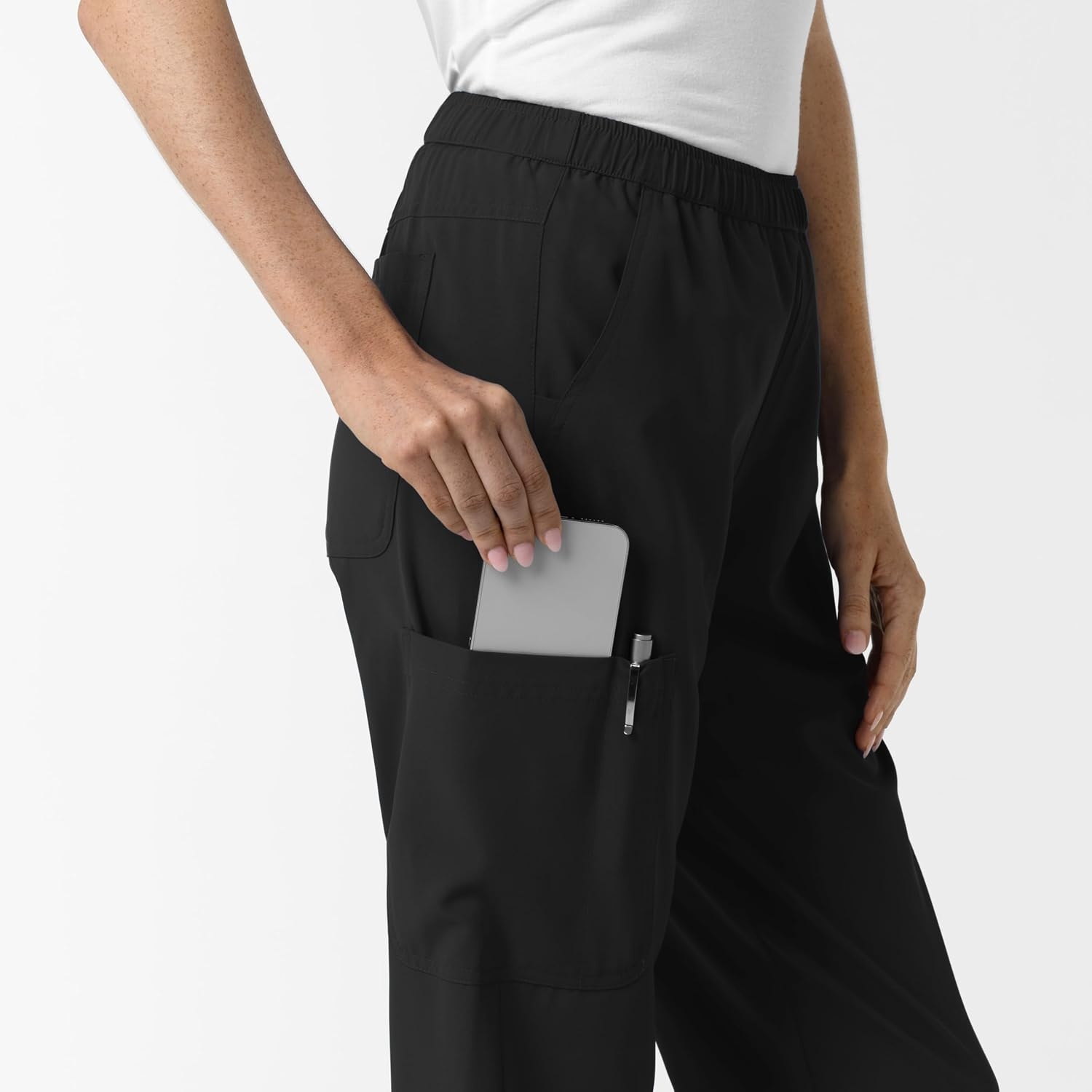 image:imageWink NURTUR Womens Slim Leg Scrub PantBlack