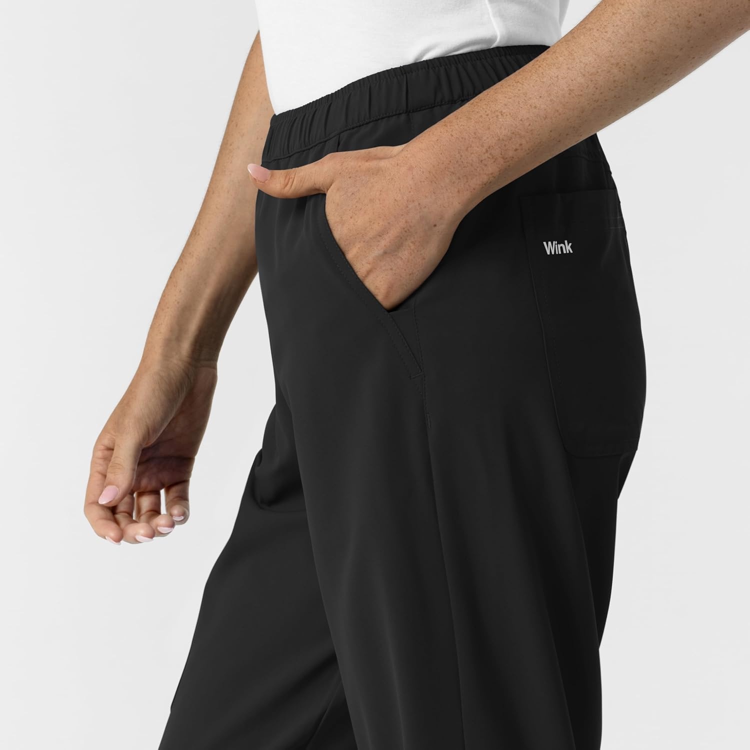 image:imageWink NURTUR Womens Slim Leg Scrub PantBlack
