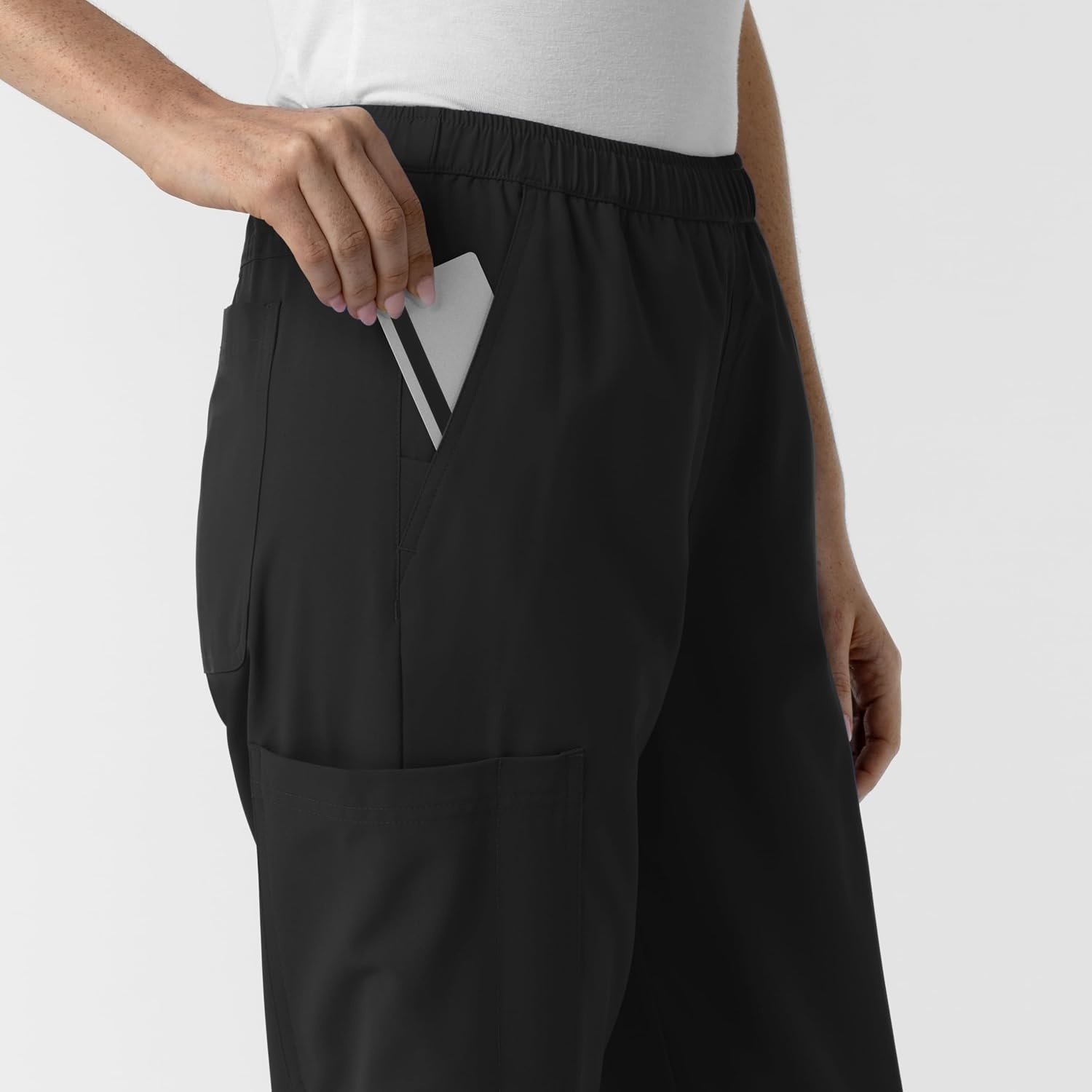 image:imageWink NURTUR Womens Slim Leg Scrub PantBlack