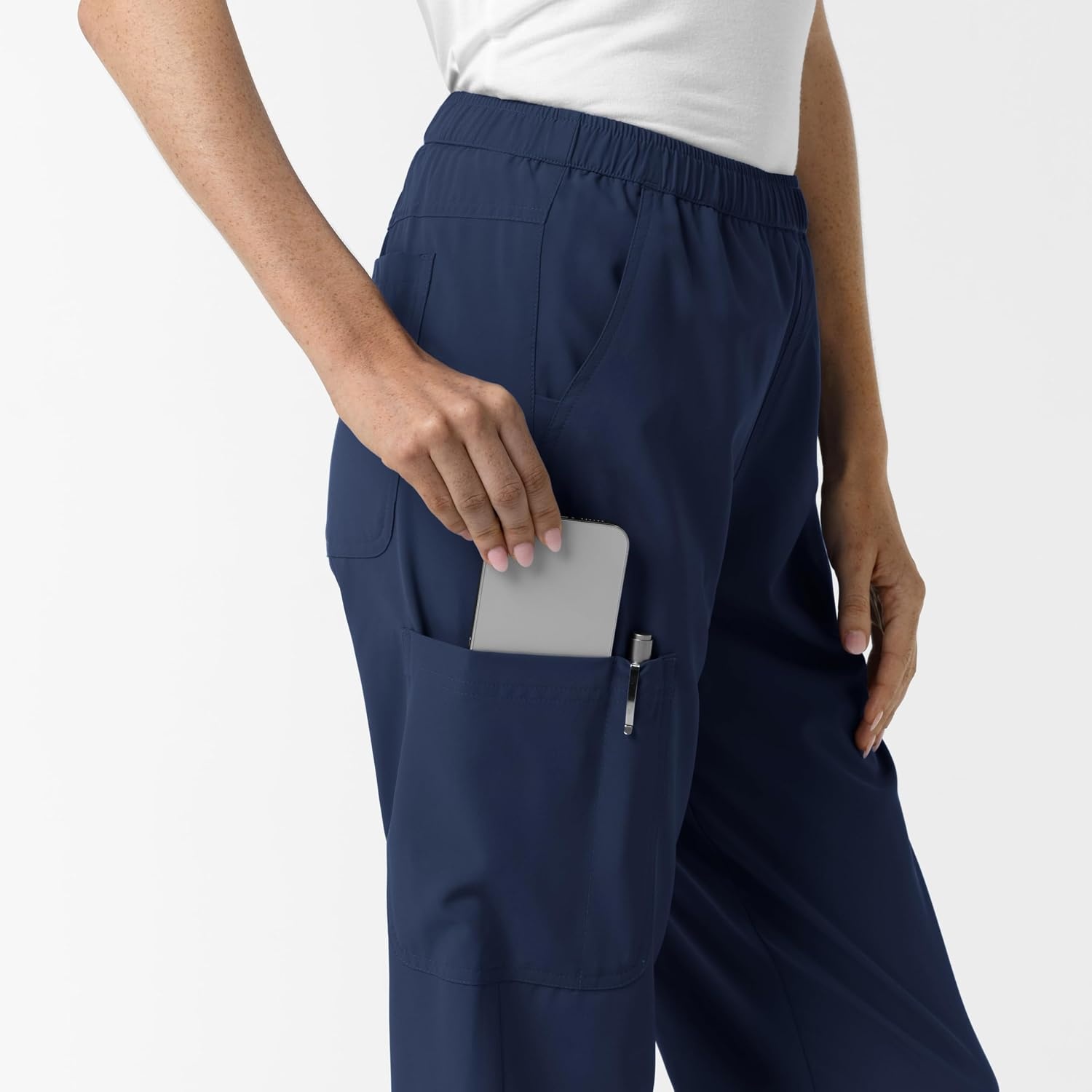 image:imageWink NURTUR Womens Slim Leg Scrub PantNavy