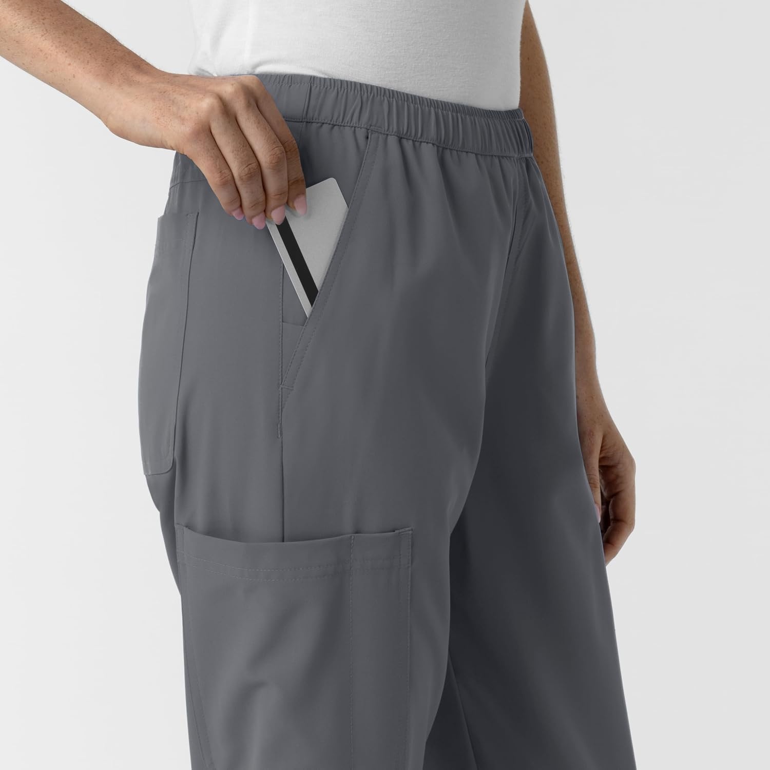 image:imageWink NURTUR Womens Slim Leg Scrub PantPewter