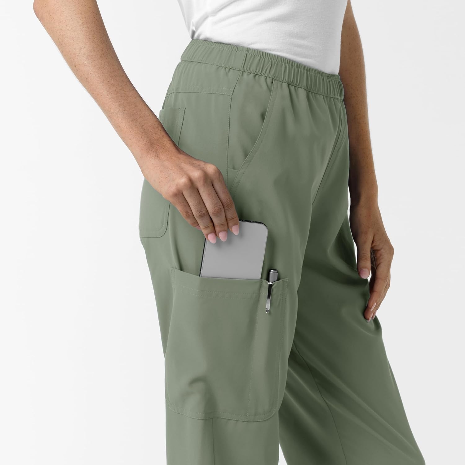 image:imageWink NURTUR Womens Slim Leg Scrub PantSage