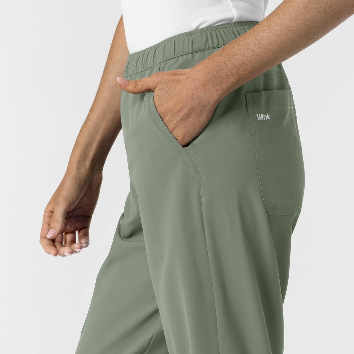 image:imageWink NURTUR Womens Slim Leg Scrub PantSage