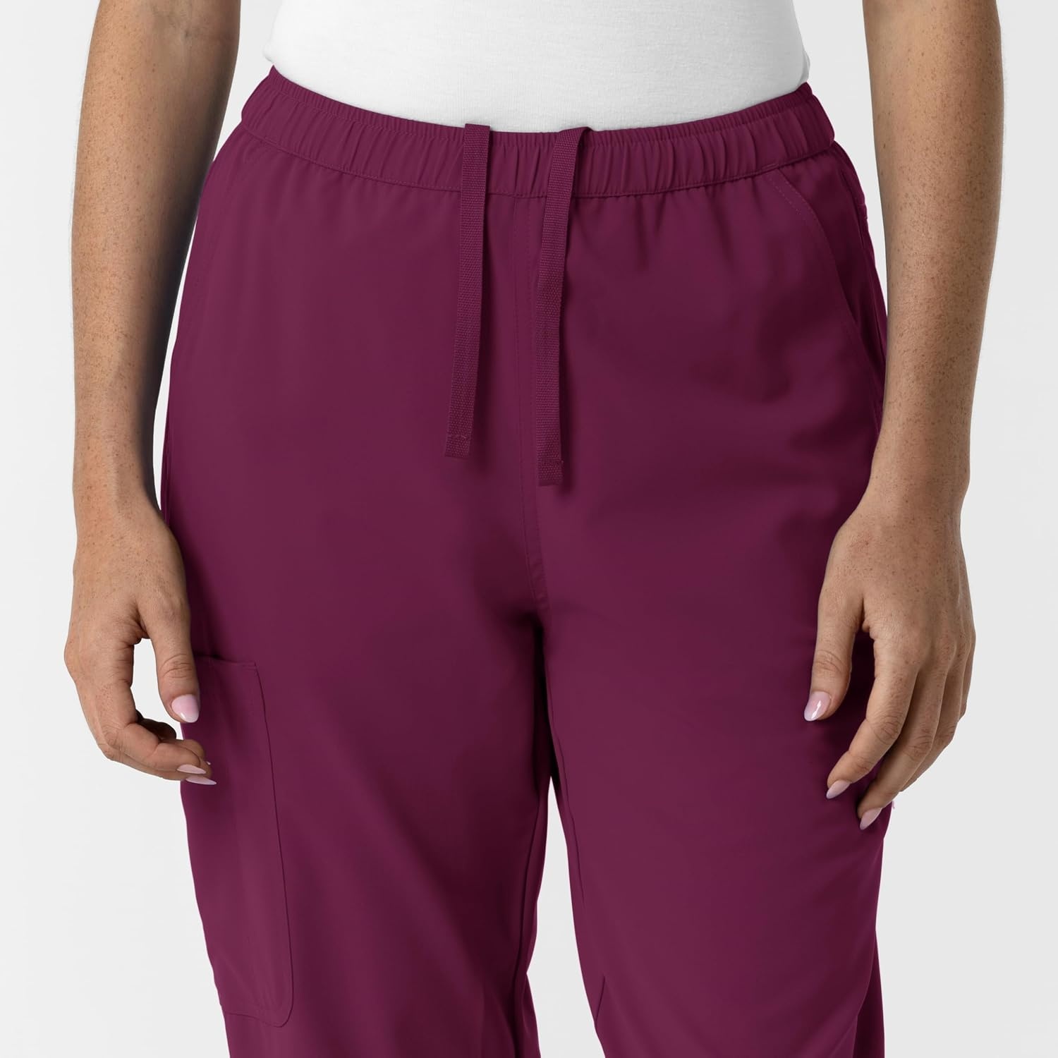 image:imageWink NURTUR Womens Slim Leg Scrub PantWine