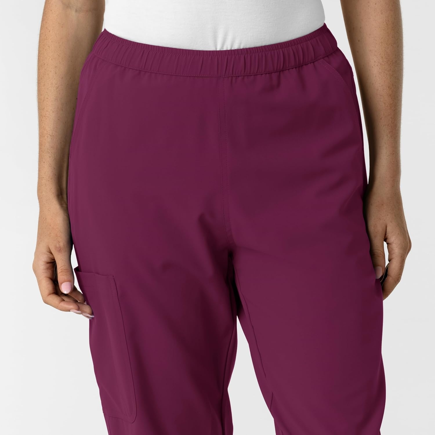 image:imageWink NURTUR Womens Slim Leg Scrub PantWine