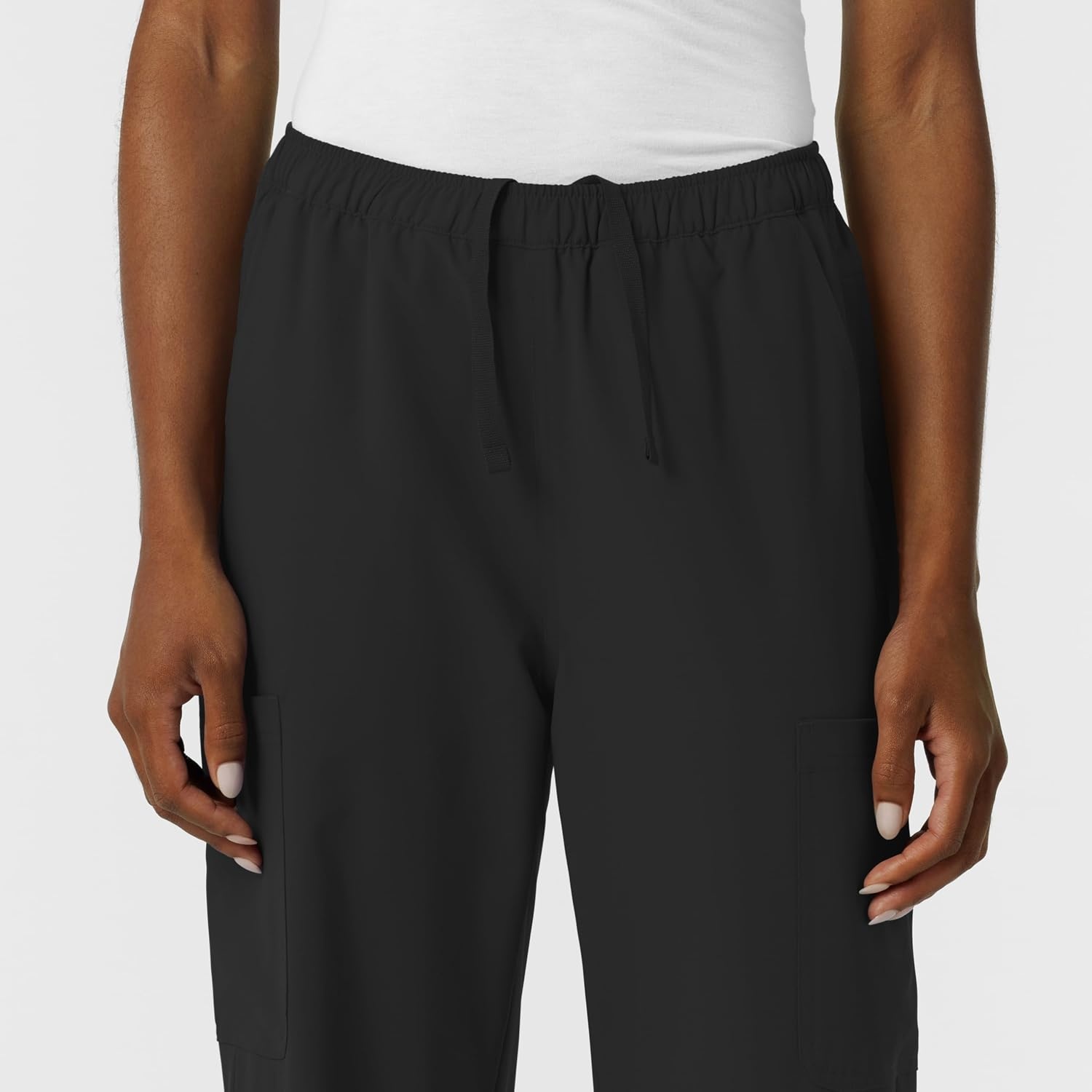 image:imageWink NURTUR Womens Straight Leg Cargo Scrub Pant Black M PET