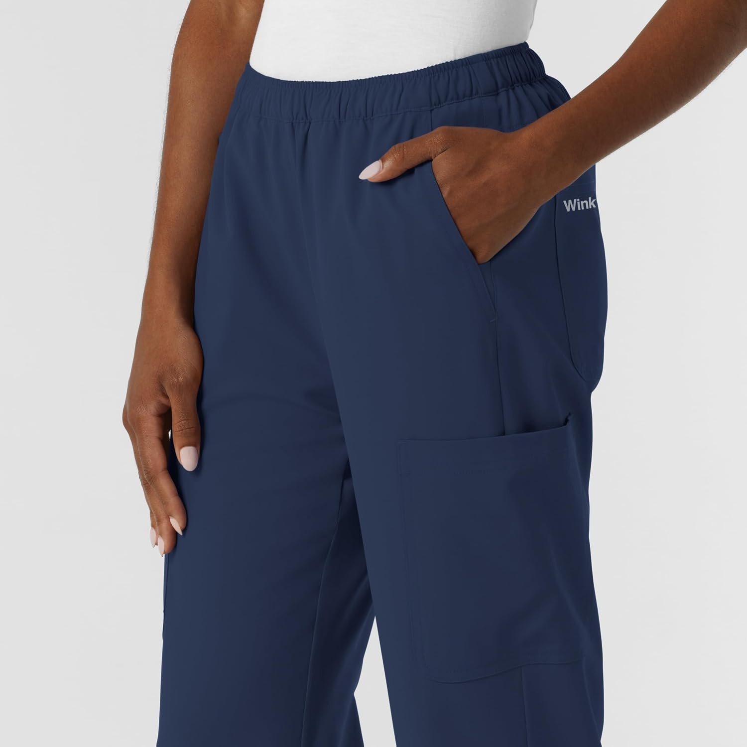 image:imageWink NURTUR Womens Straight Leg Cargo Scrub Pant Navy 3XL PET