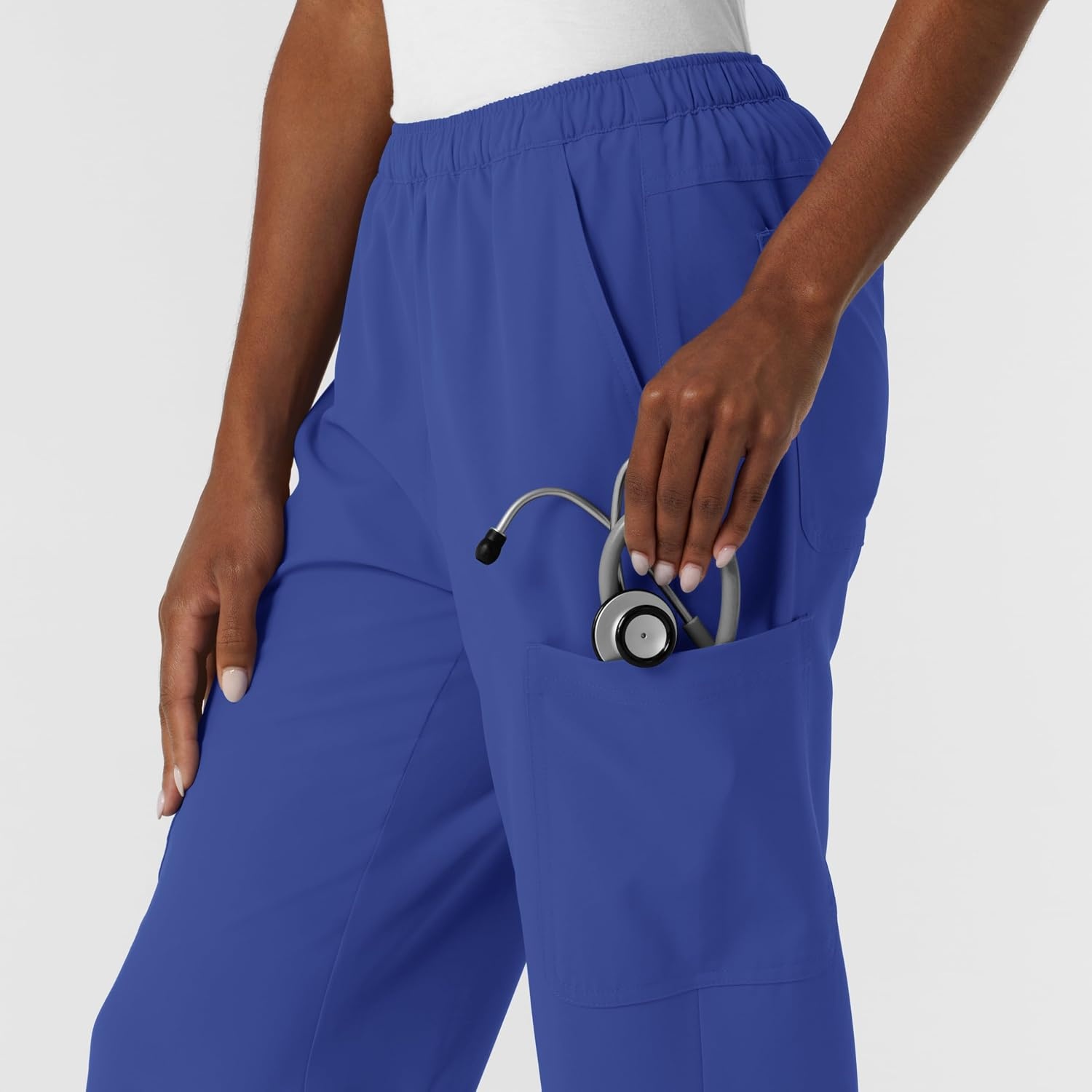 image:imageWink NURTUR Womens Straight Leg Cargo Scrub PantGalaxy Blue