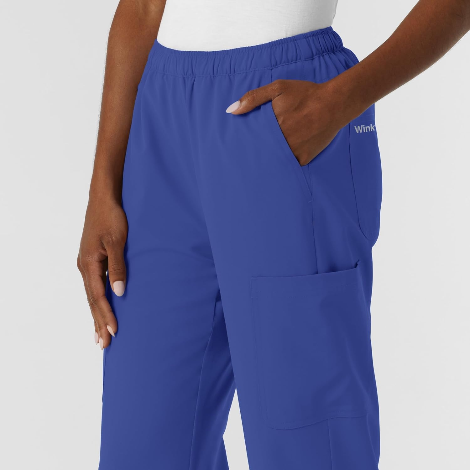 image:imageWink NURTUR Womens Straight Leg Cargo Scrub PantGalaxy Blue