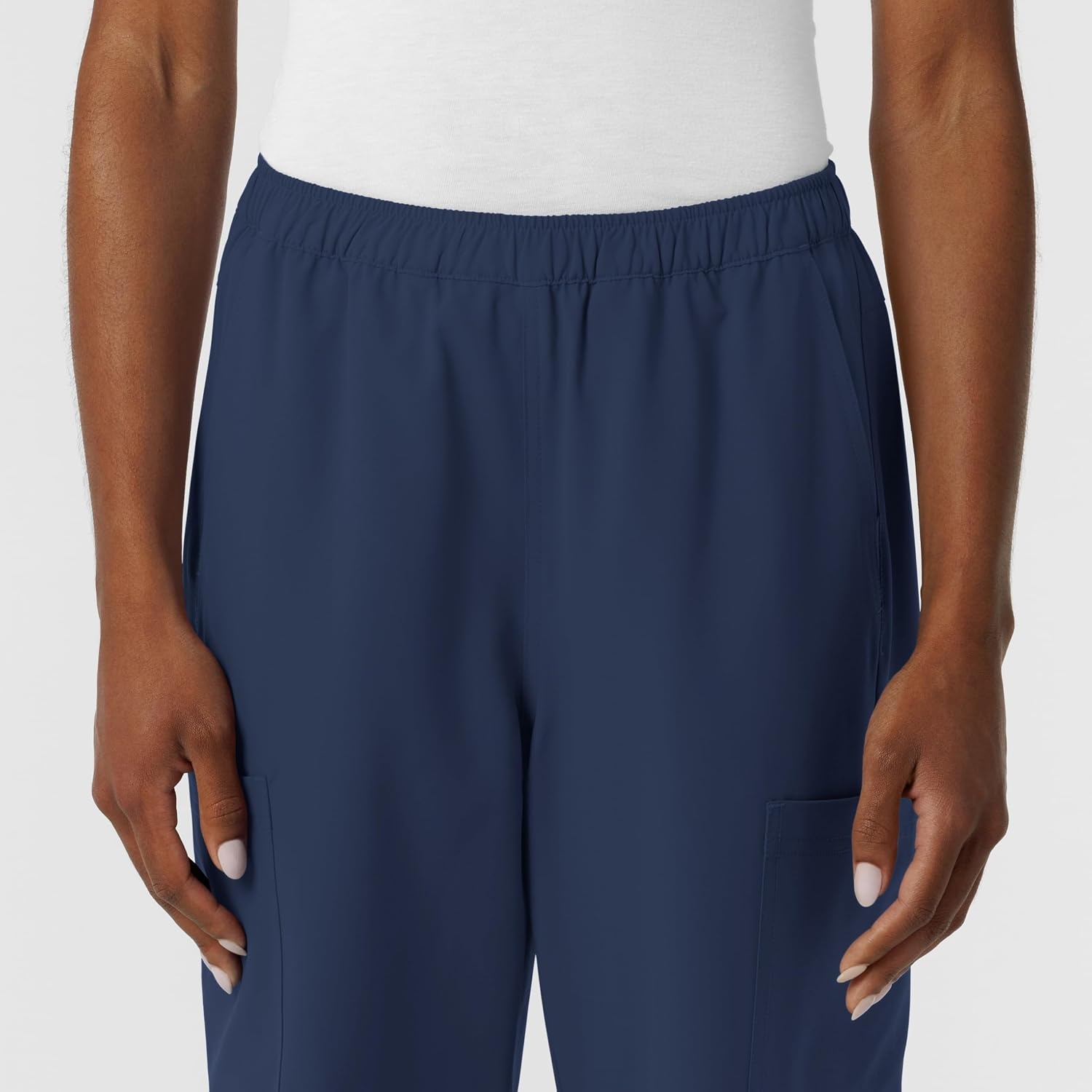 image:imageWink NURTUR Womens Straight Leg Cargo Scrub PantNavy