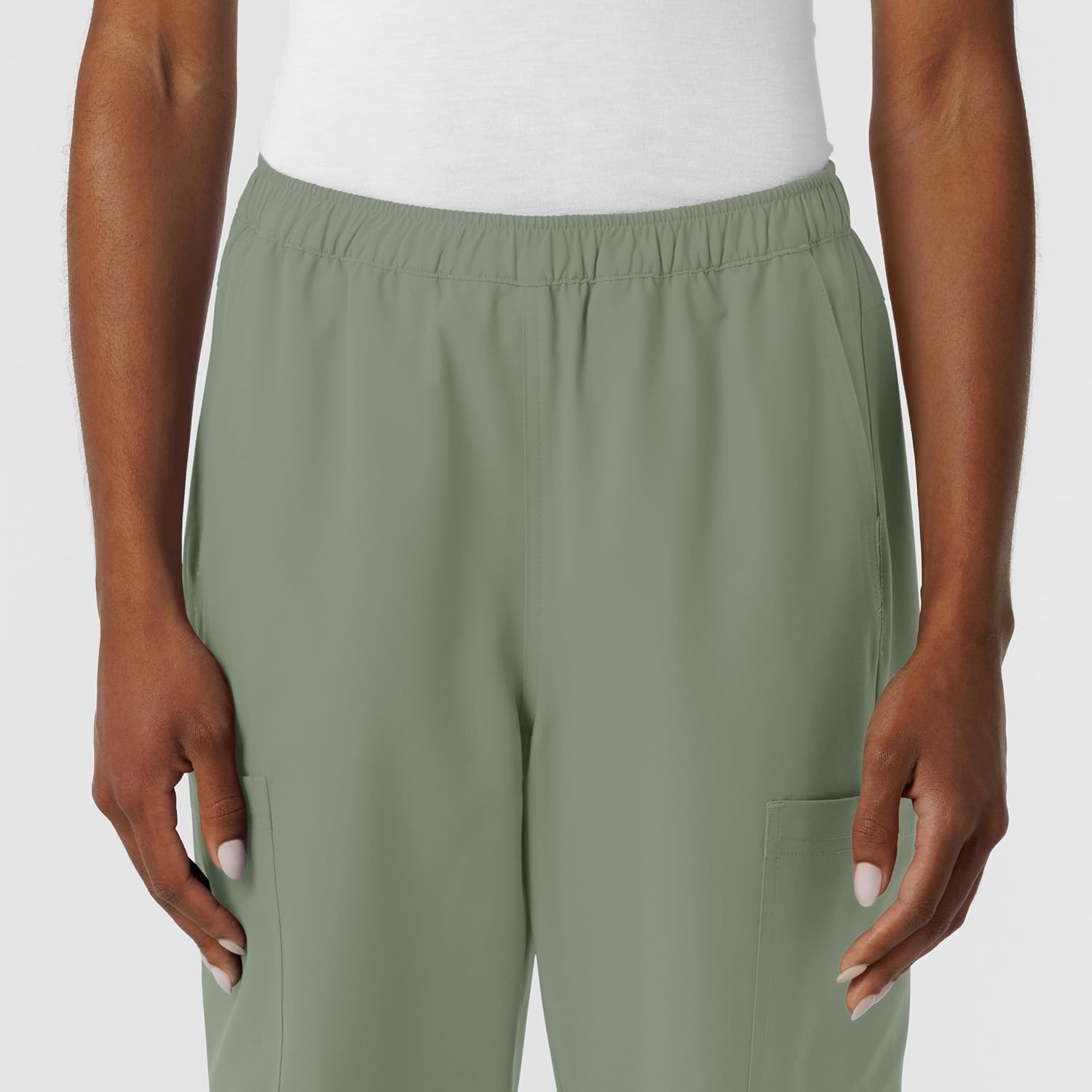 image:imageWink NURTUR Womens Straight Leg Cargo Scrub PantSage