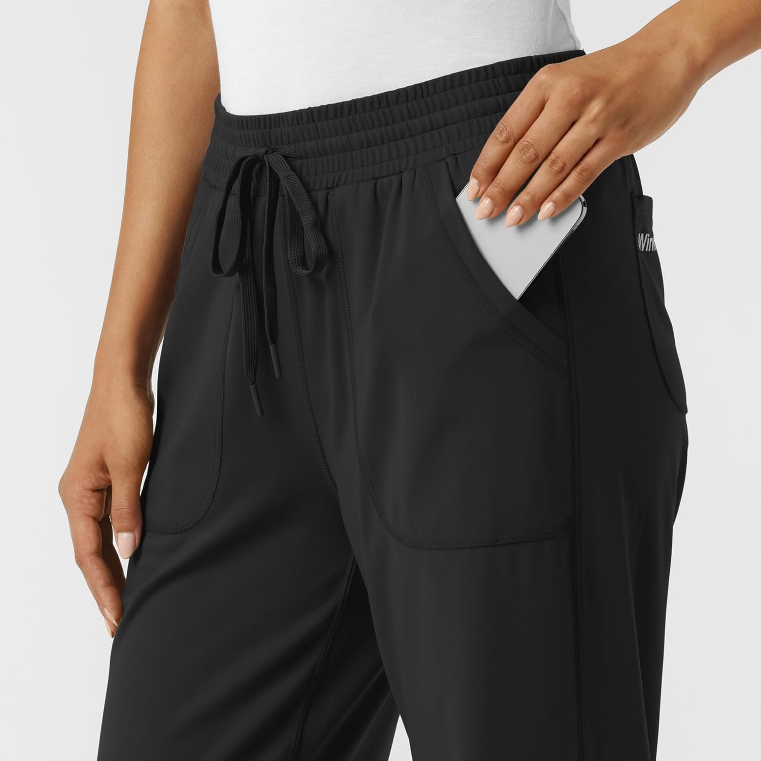 image:imageWink Renew Knit Womens Wide Leg Scrub PantBlack