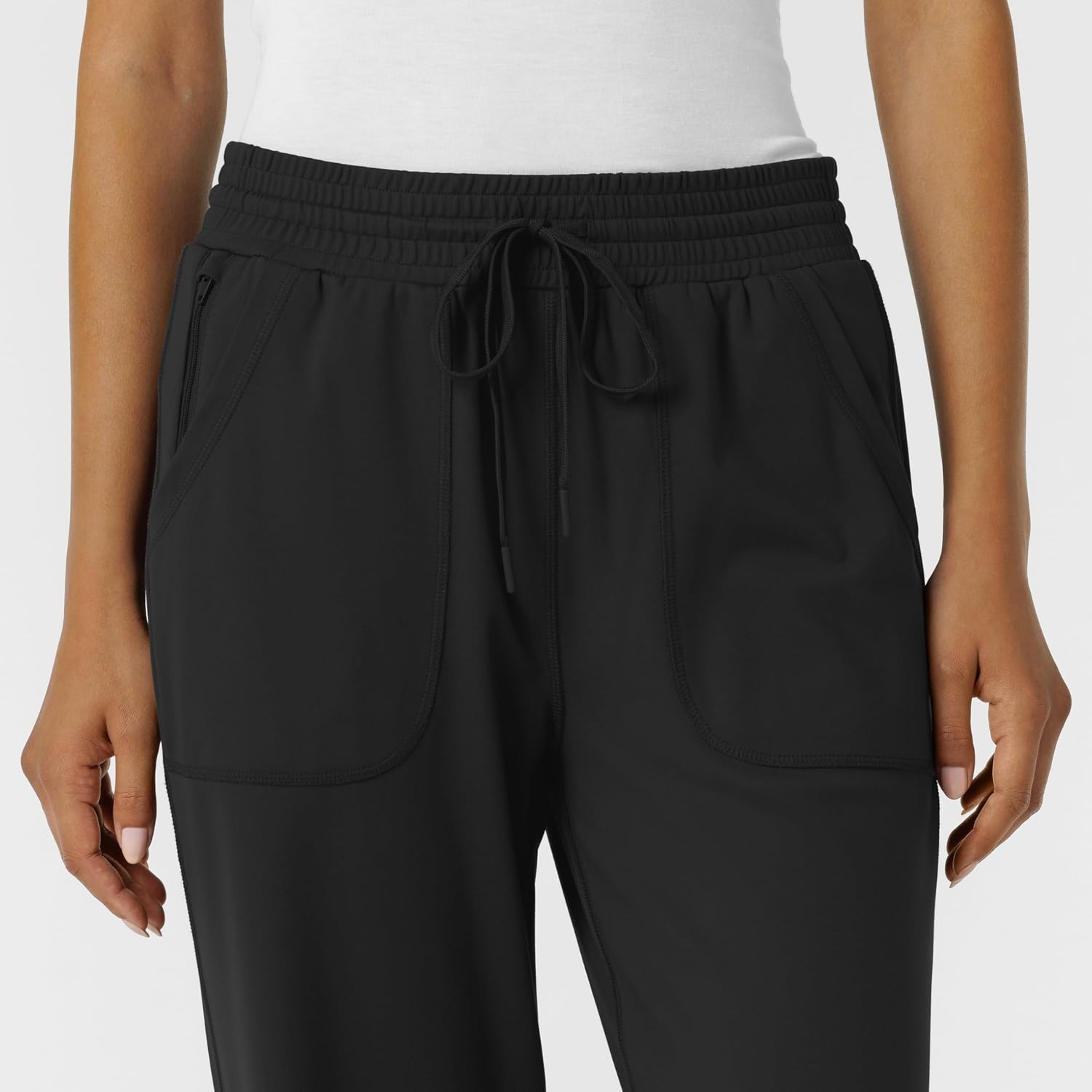 image:imageWink Renew Knit Womens Wide Leg Scrub PantBlack