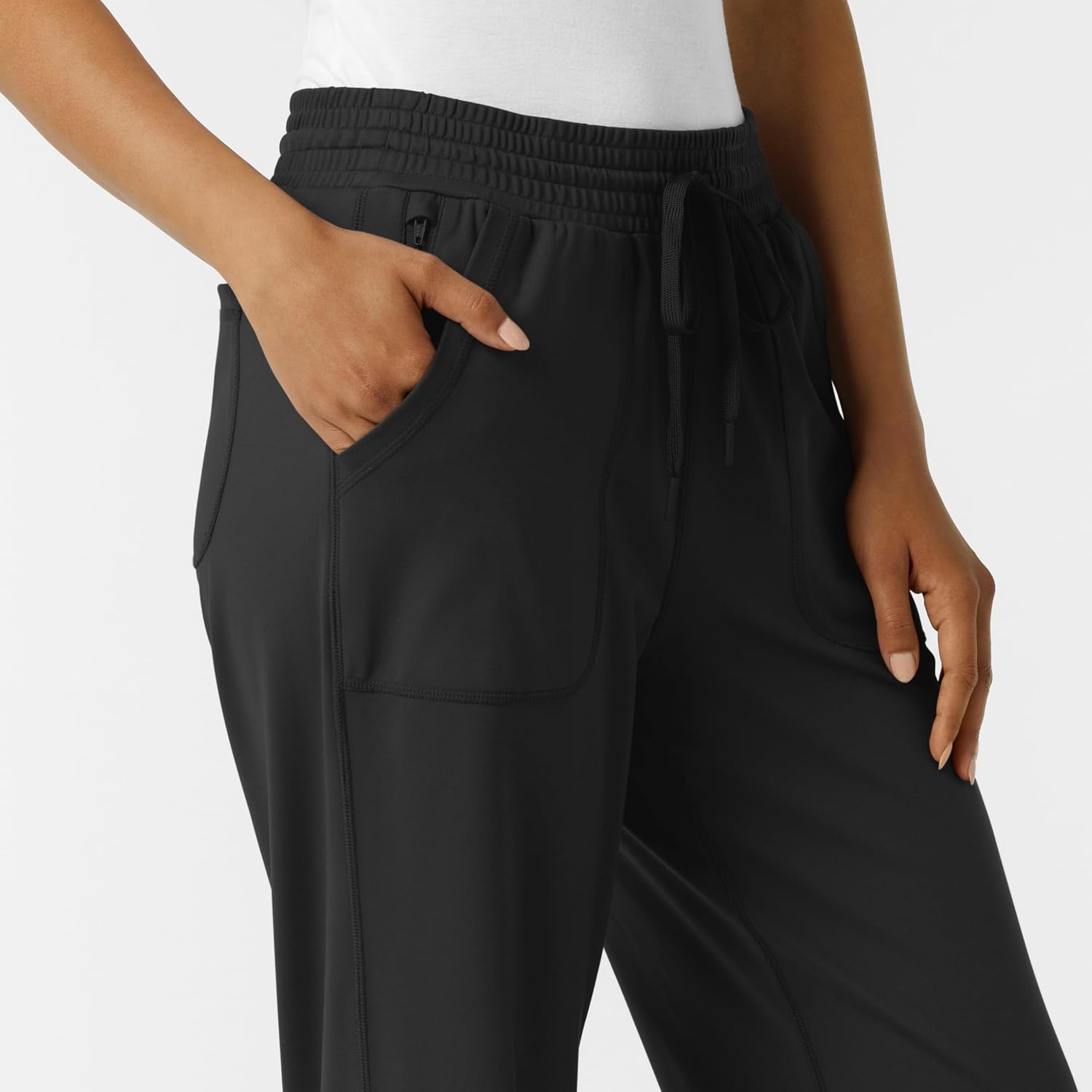 image:imageWink Renew Knit Womens Wide Leg Scrub PantBlack