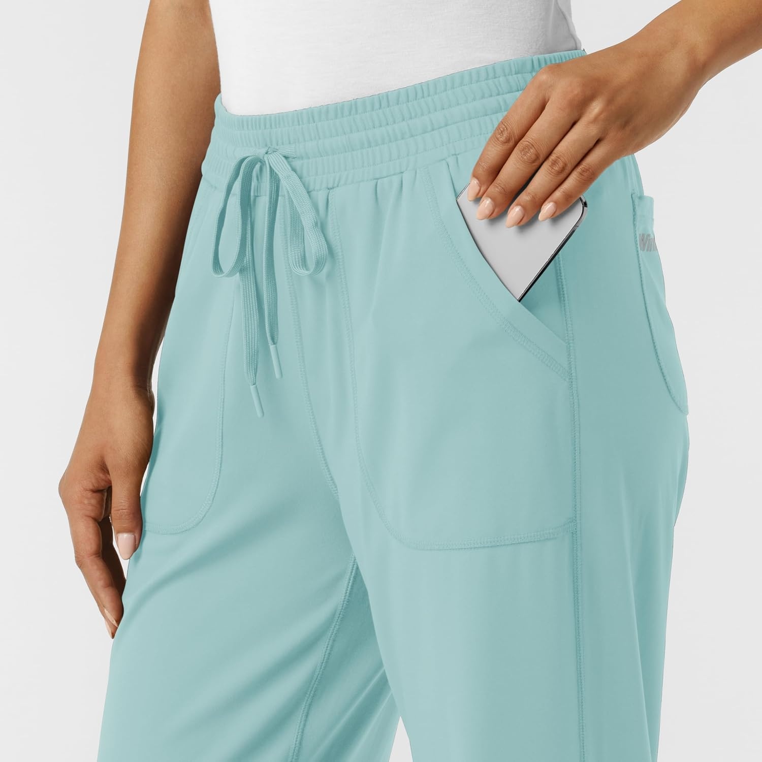 image:imageWink Renew Knit Womens Wide Leg Scrub PantCoastal Blue