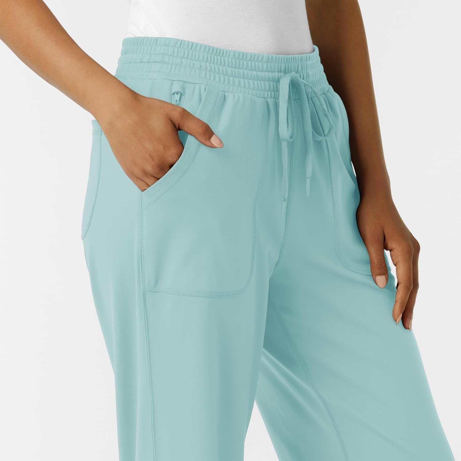 image:imageWink Renew Knit Womens Wide Leg Scrub PantCoastal Blue