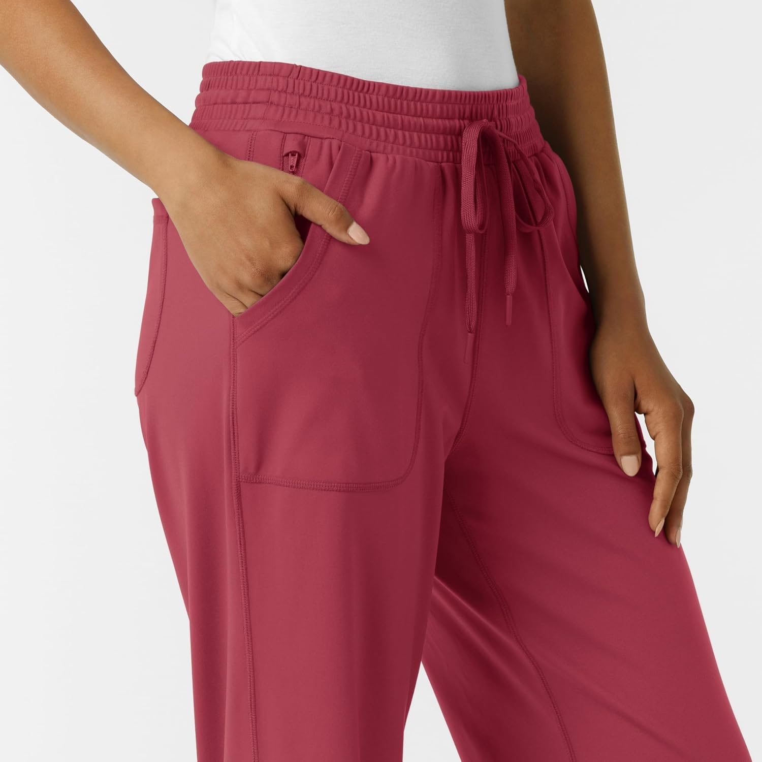 image:imageWink Renew Knit Womens Wide Leg Scrub PantRuby