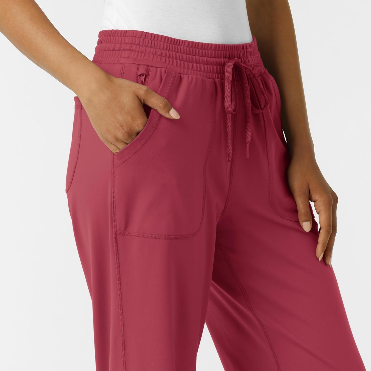 image:imageWink Renew Knit Womens Wide Leg Scrub PantRuby