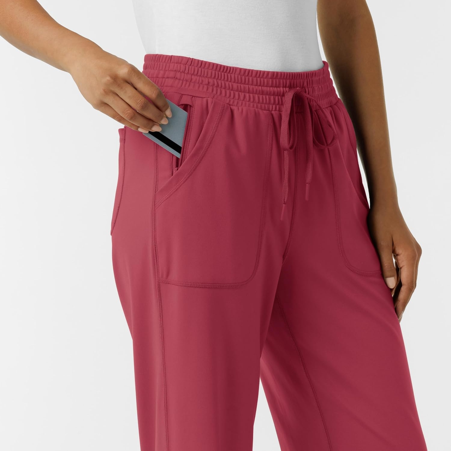 image:imageWink Renew Knit Womens Wide Leg Scrub PantRuby