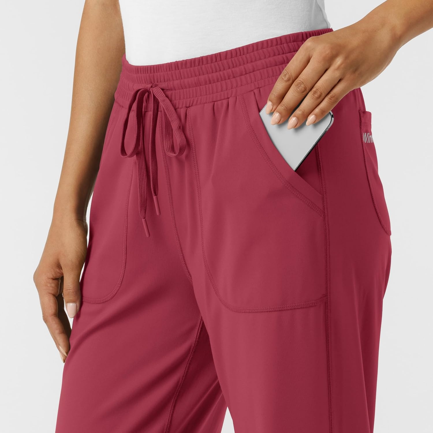 image:imageWink Renew Knit Womens Wide Leg Scrub PantRuby