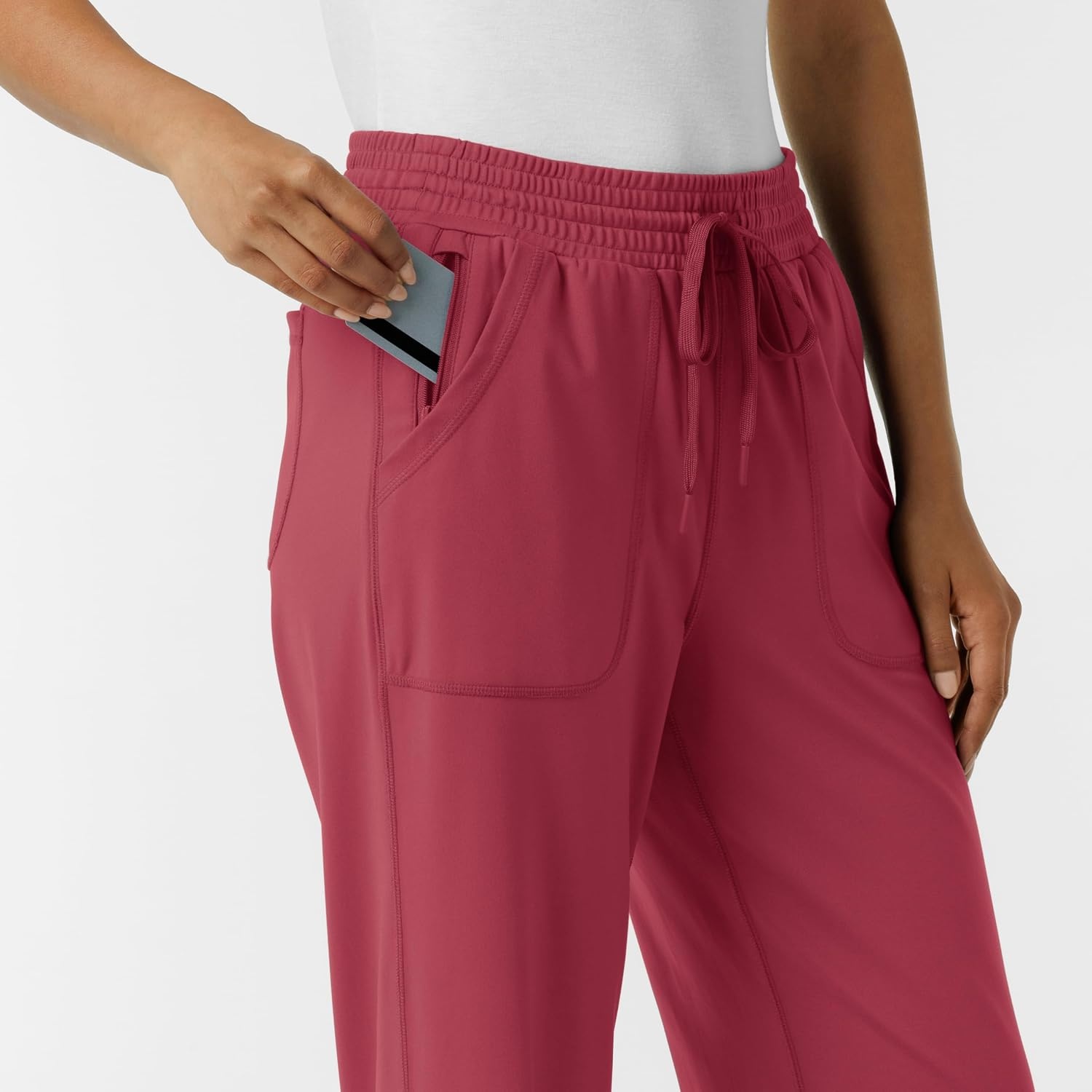 image:imageWink Renew Knit Womens Wide Leg Scrub PantRuby
