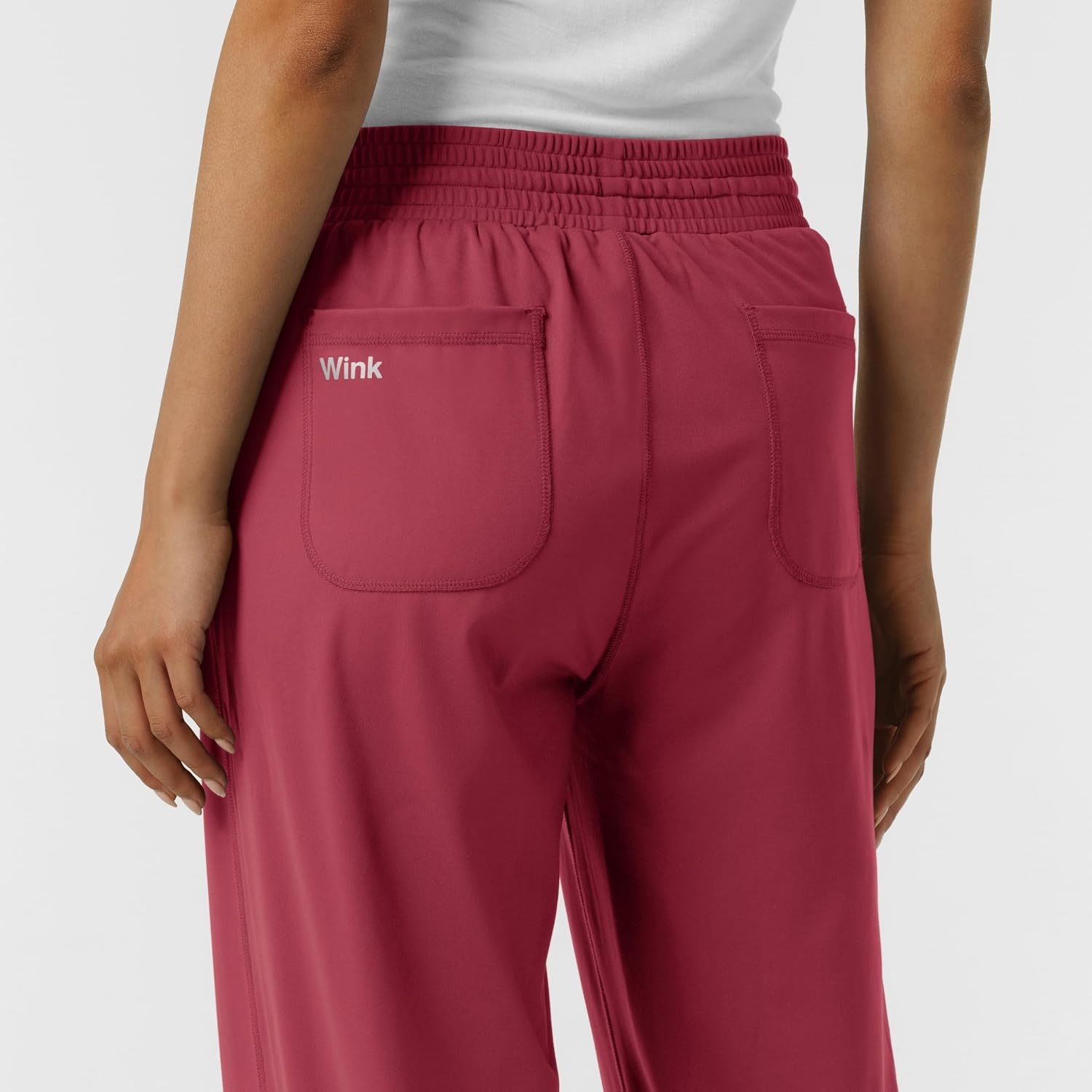 image:imageWink Renew Knit Womens Wide Leg Scrub PantRuby