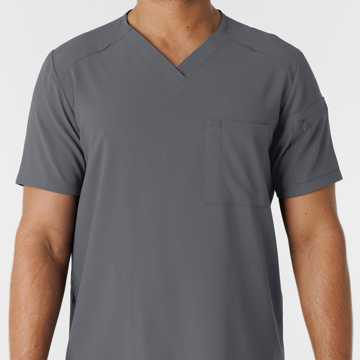 image:imageWink Renew Mens VNeck 5 Pocket Scrub Top Pewter XL