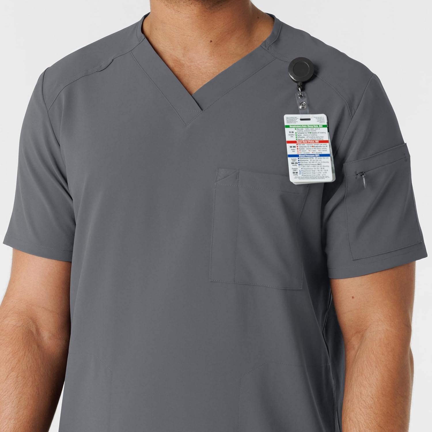image:imageWink Renew Mens VNeck 5 Pocket Scrub Top Pewter XL