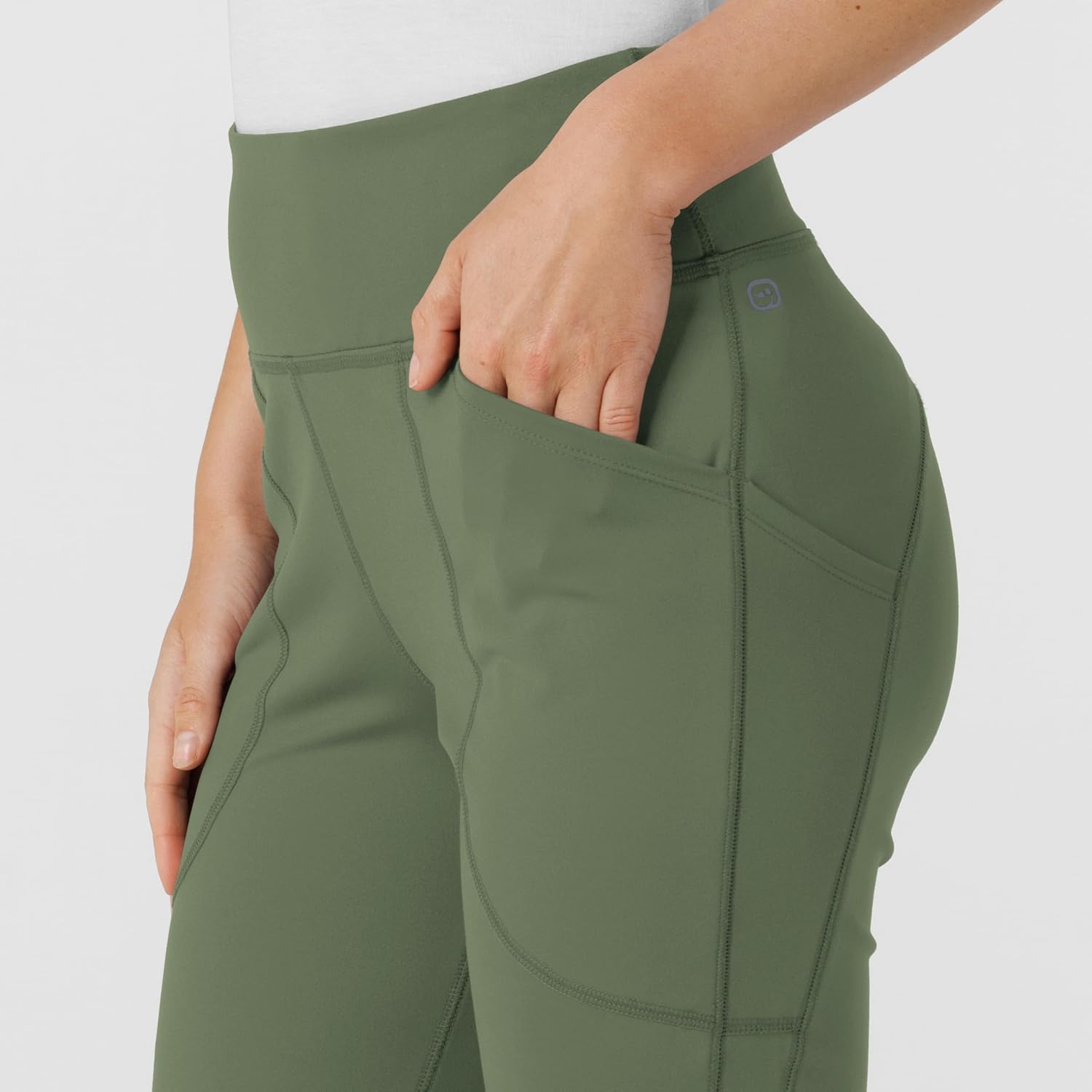 image:imageWink Renew Womens Flare Yoga Scrub PantOlive