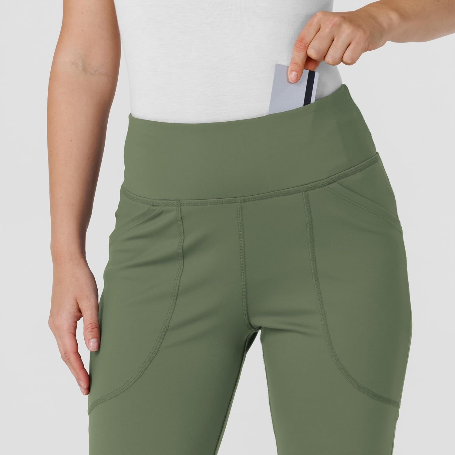image:imageWink Renew Womens Flare Yoga Scrub PantOlive