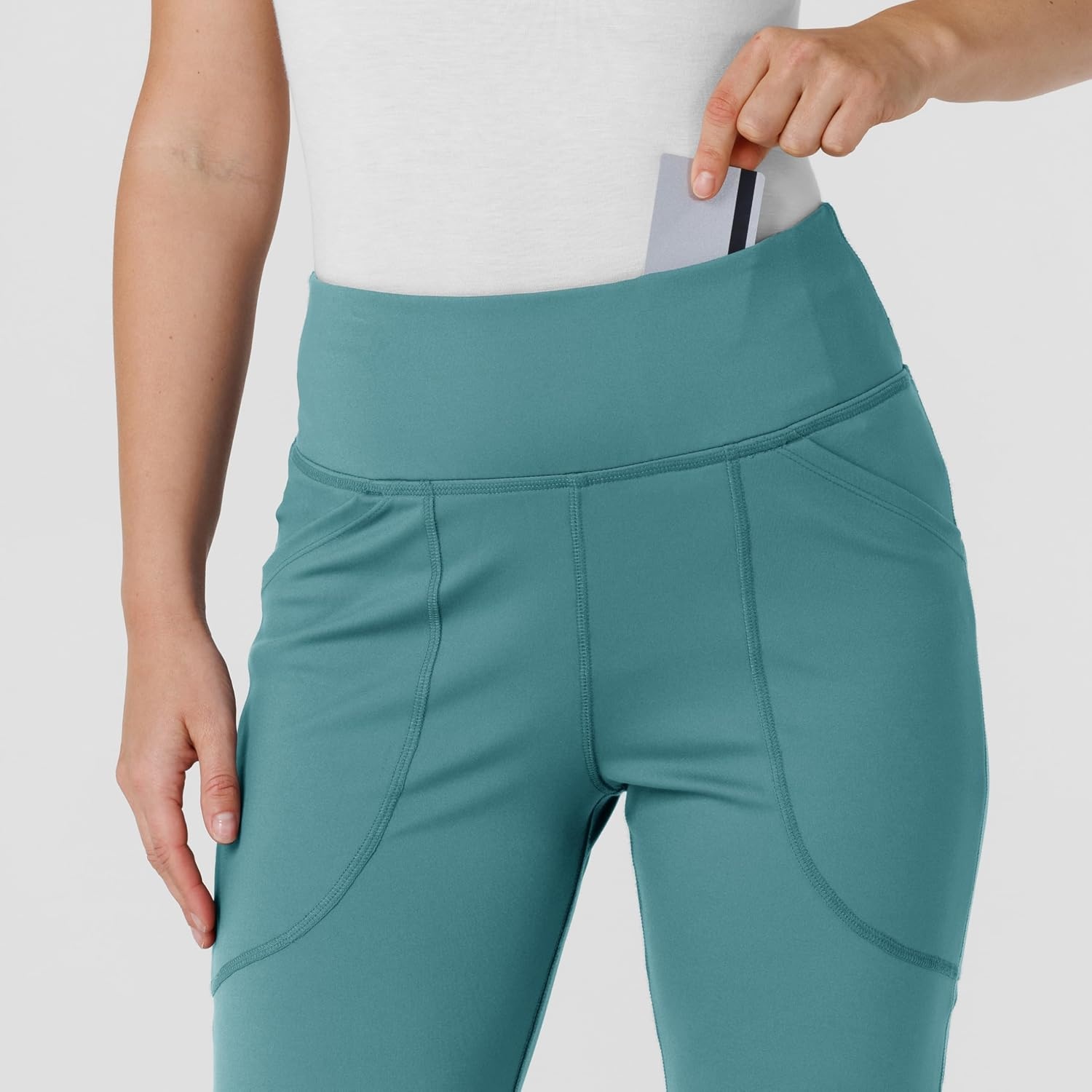 image:imageWink Renew Womens Flare Yoga Scrub PantVintage Teal